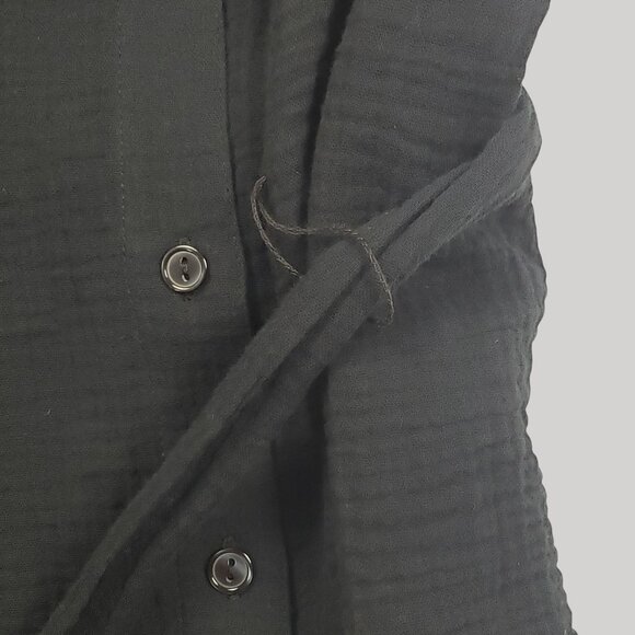 Andie Swim The Corvo Button-Up Cover-Up Shirt Women's XXL Black Cotton Gauze NWT - Picture 13 of 16